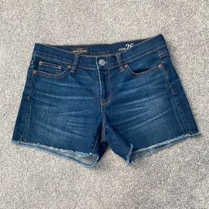 J.Crew Mid-Rise Frayed Hem Denim Shorts
